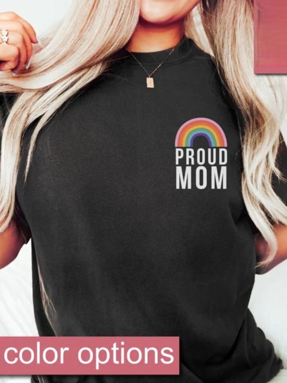 Proud Mom Shirt, Rainbow LGBTQ Shirt, Mothers Day Gift Tee